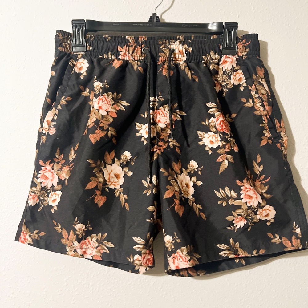 Forever 21 swim shorts flower design size small